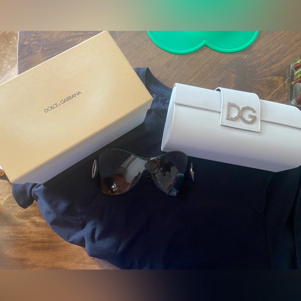 Dolce & Gabbana Black Sunglasses with White Case